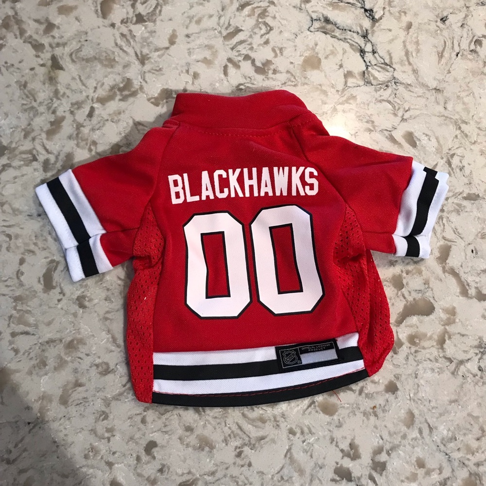 XS Blackhawks Dog Jersey